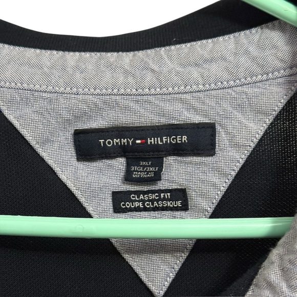 Tommy Hilfiger 3XL Rugby Polo Shirt Long Sleeve Classic Fit Navy Flag Logo - Picture 2 of 4